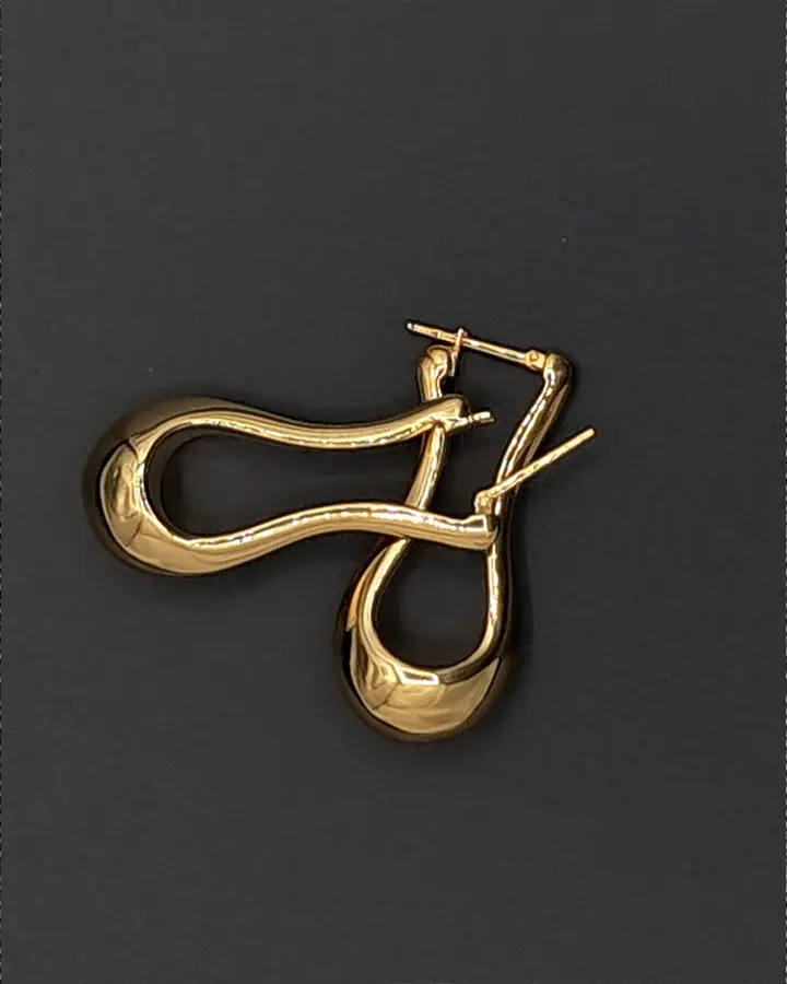 گوشواره u شکل برند آکوا طرح ایتالیایی