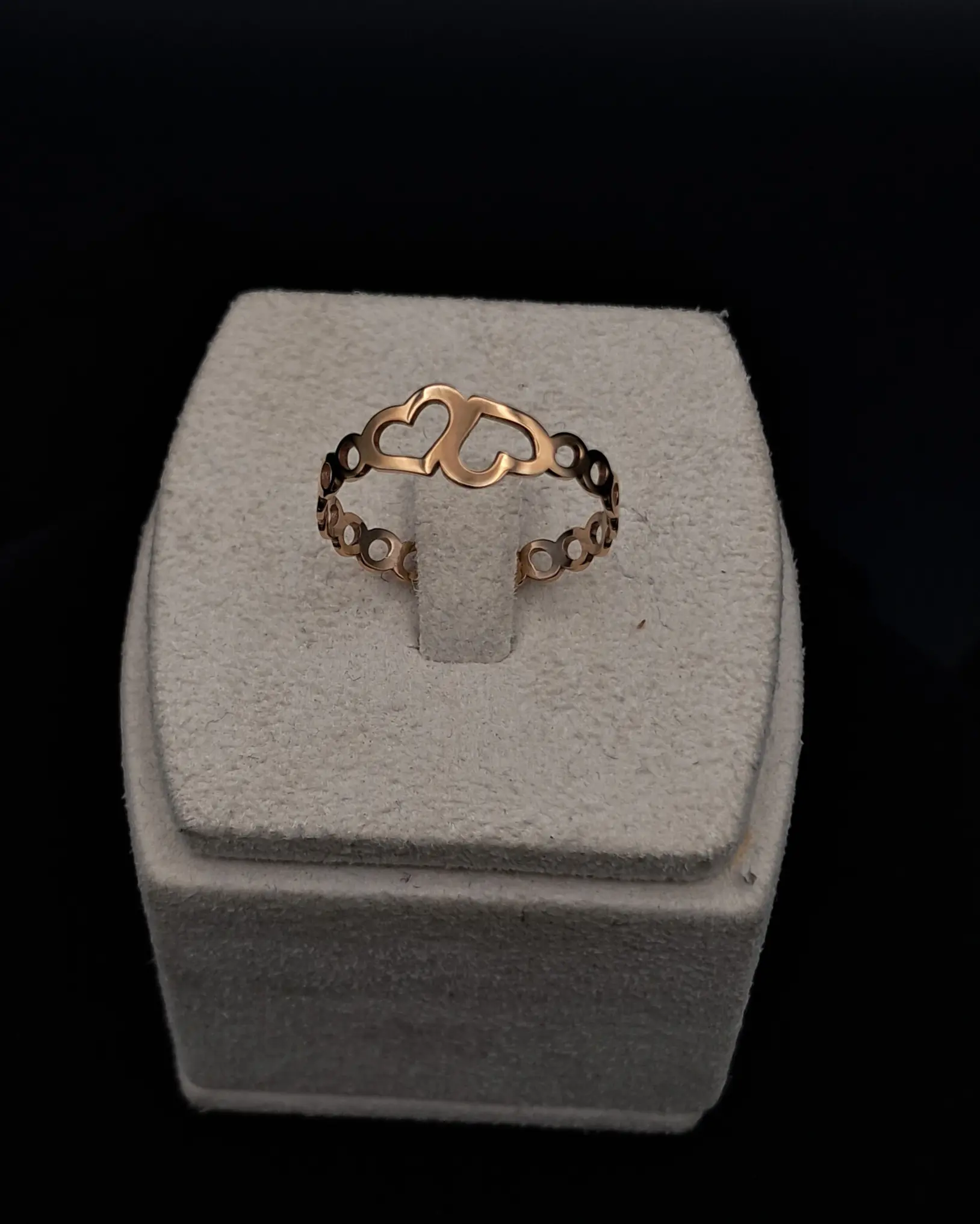 انگشتر مینیمال 2 قلب