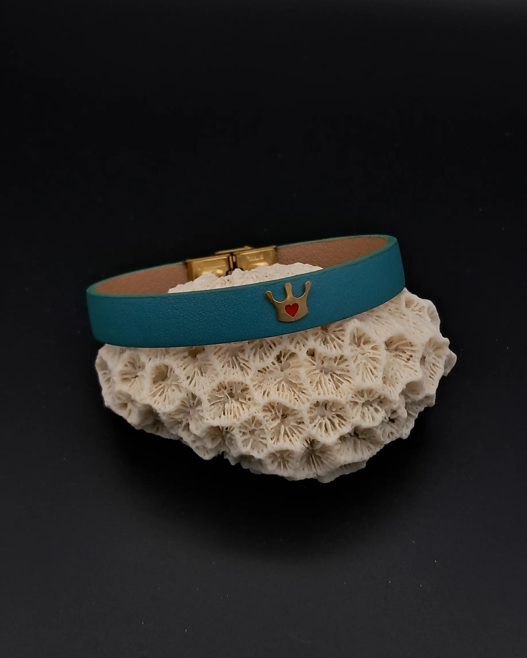 دستبند چرمی سبز