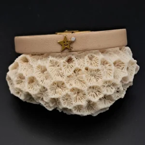 دستبند چرمی صورتی