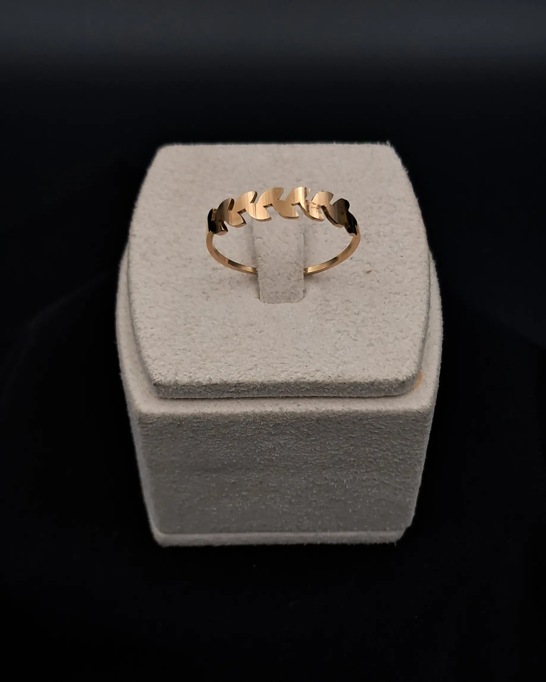 انگشتر مینیمال خوشه گندم